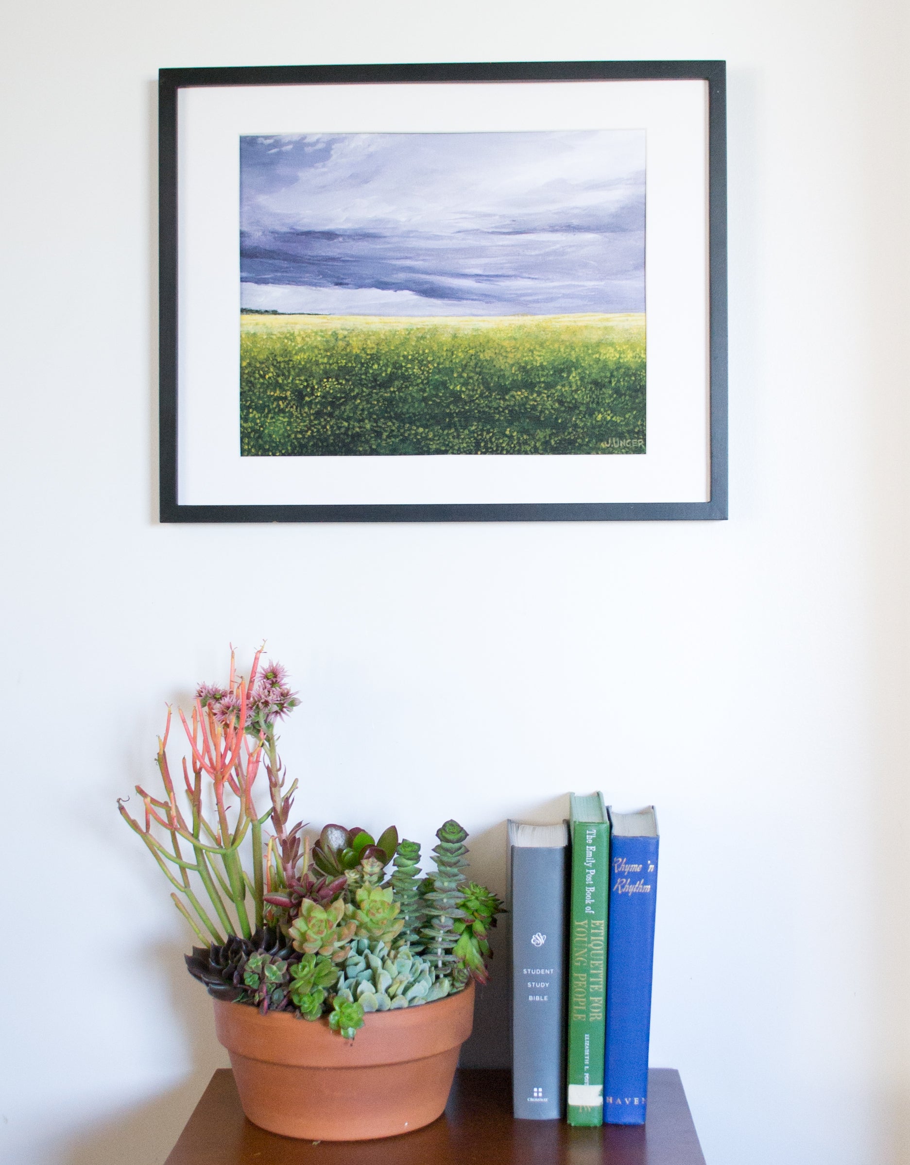 Original- Canola Field by Jen Unger 11 inches by 14 inches, Prairie buy Scene, (SKU-ART-0018)