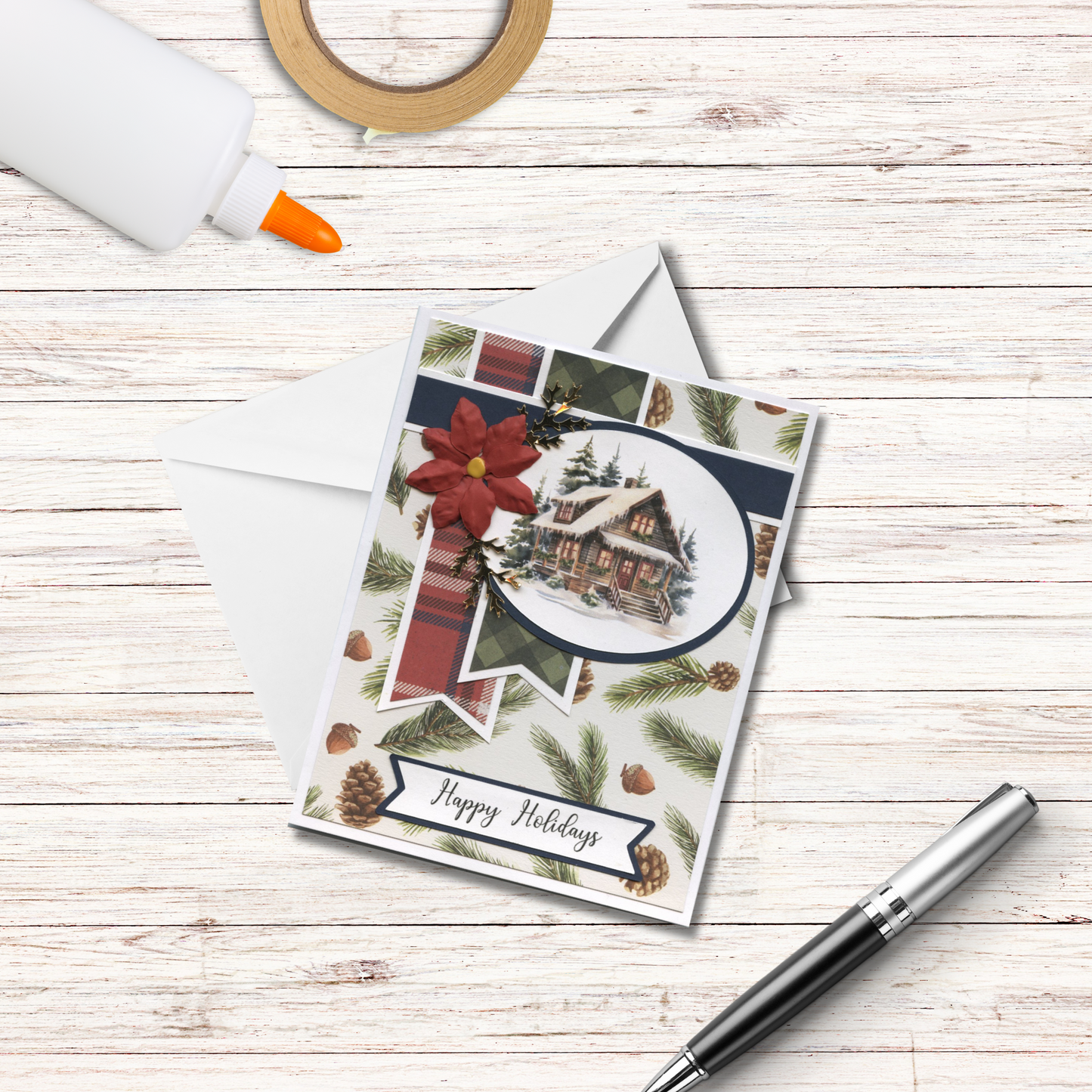 Christmas Cabins Cardmaking Kit