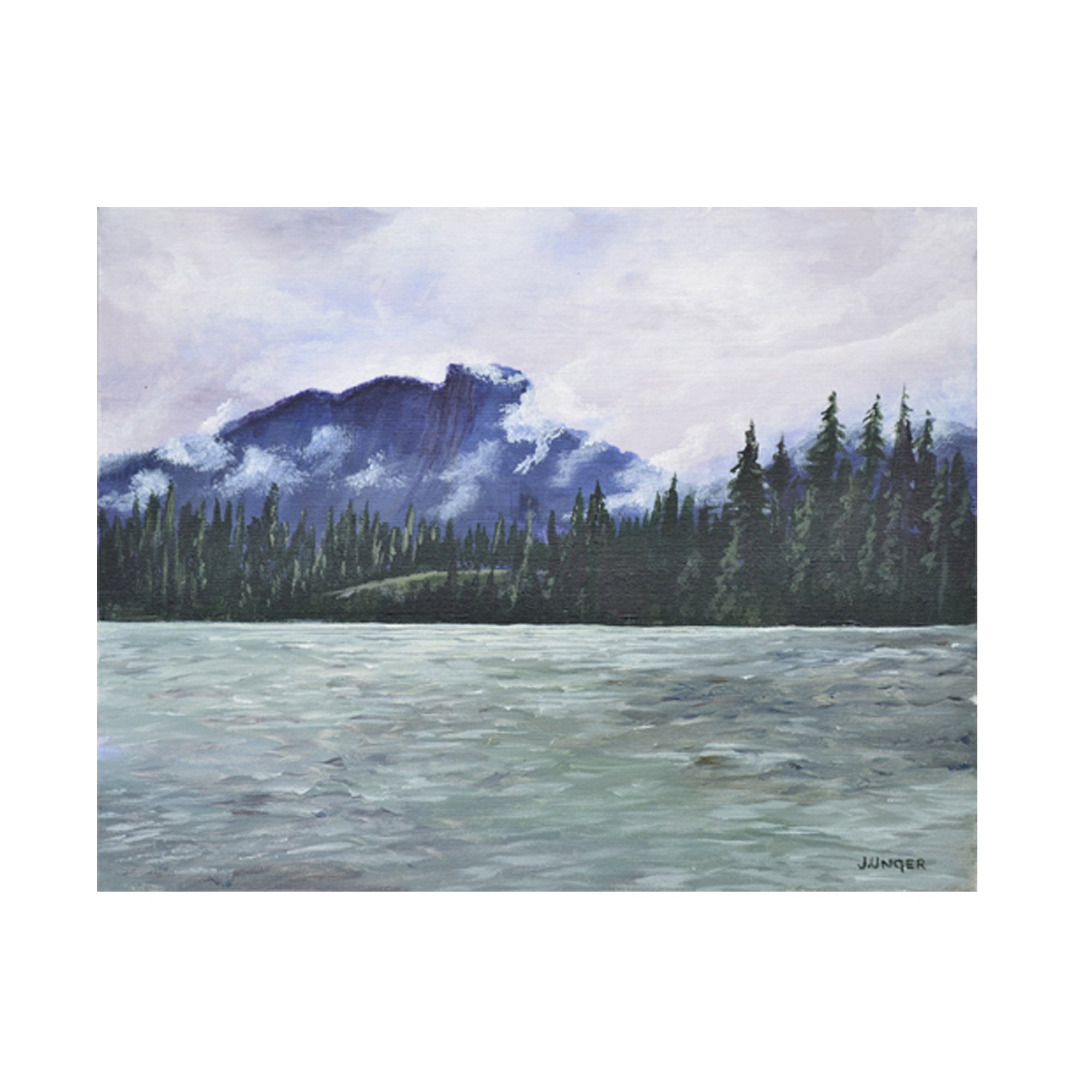 Original- Kootney Mountains by Jen Unger 11 inches by 14 inches, store Mountain Scene, (SKU-ART-0017)